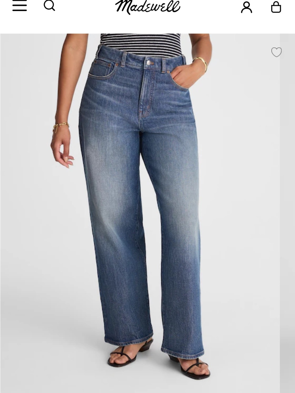 Madewell The Petite Curvy Perfect Vintage Wide-Leg Jean - Harvey Wash